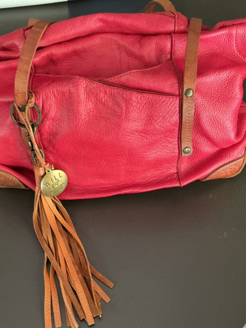 CHERRY RED BUTTER SOFT satchel by WILL LEATHER GOODS shoulder bag